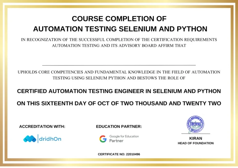 dridhOn dridhOn: World #1 Certification Training & Placement!
